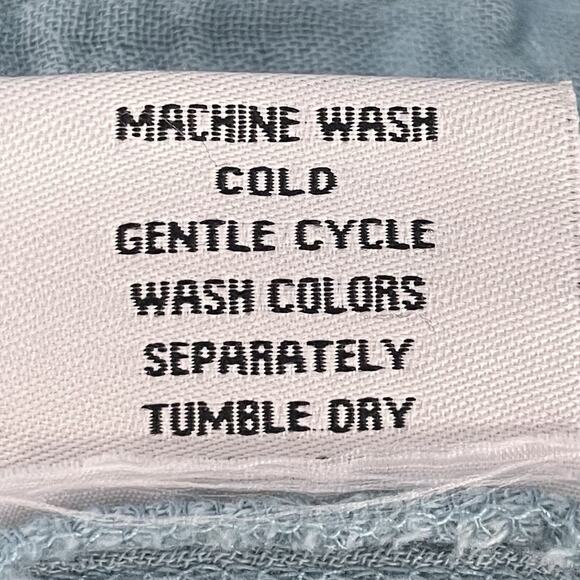 Tulip Size S Gauze Midi Dress Sleeveless Pockets Blue Scoop Neck Solid Cotton - Picture 9 of 9